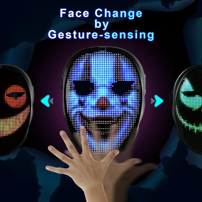 Mr.Bogie Face Transforming LED Mask Bluetooth App Controlled (x3 AAA Battery)